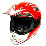 New Motocross ATV Dirt Bike MX Adult Racing Speedy Helmet Red