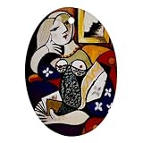 Woman with Book Picasso Ornament (Oval)