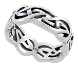 Gent's 5/16 (8 mm) Sterling Silver Celtic Knot cut-out Band