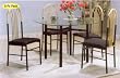 Delightful Black/Gold Finish Table/Chair