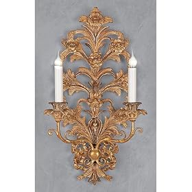 Bradburn Gallery Gilt Floral Sconce by Bradburn Gallery