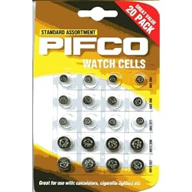 Pifco Watch Battery (Standard Assortment) AG1 AG3 AG4 AG12 & AG13 Button Cells