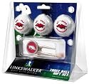 3 Ball Gift Pack With Cap Tool with Arkansas Razorbacks Logo