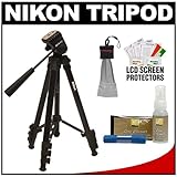Nikon 44" Compact Photo Tripod with 2-Way Panhead (Black) + Cleaning Kit fo ....
