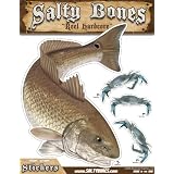 Salty Bones Large Redfish Action Decal - 13.5