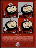 Ohio State Buckeyes - The History of Brutus - OSU Mascot - Framed Poster Print