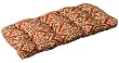 Outdoor Patio Furniture Wicker Loveseat Cushion - Vintage Tuscan