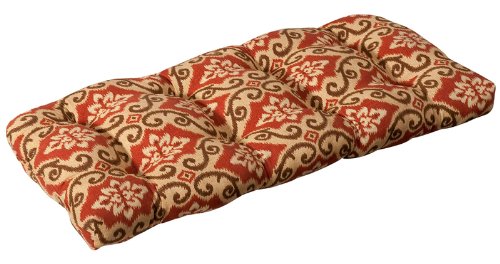 Outdoor Patio Furniture Wicker Loveseat Cushion - Vintage Tuscan