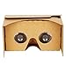 CreateGreat 3D Virtual Reality Cardboard Complete Kit V2.0 for Google Cardboard with Head Strap, Compatible with Android & Apple, Easy Setup. Fit for 3-6inch Screen (Natural)