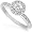 1/2ctw Princess and Round Brilliant Diamond Engagement Ring (HI/SI-I1)- Size 5