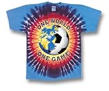 Sunburst Tye Dyed One World Soccer T Shirt Image of Sunburst Tye Dyed One World Soccer T Shirt