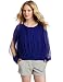 aryn K Women's Pleated Button Front Blouse