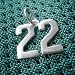 Sporting Goods : STERLING SILVER SINGLE OR DOUBLE NUMBER CHARM (1/2 INCH)