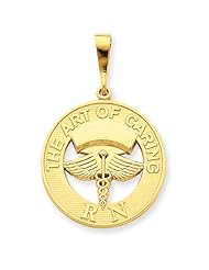 14k Yellow Gold RN Pendant