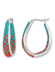 Sterling Silver Swarovski Elements Miami Spirit Earrings