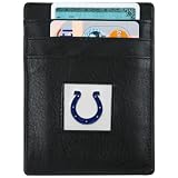 Indianapolis Colts Black Leather Money Clip and Business Card Holder