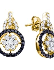 1.09CT BLACK DIAMOND FASHION EARRING