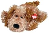 Ty Fiddle - Beige/Dark Brown Dog with Squeaky Nose