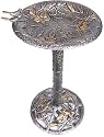 Oakland Living 5131AP Antique Pewter Hummingbird Design Aluminum Birdbath