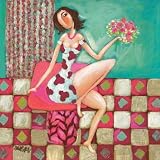 Bonne Fete Maman Art Poster PRINT Delphes 12x12