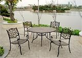 Cast Aluminum 49 Round Patio Table Set