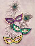 French Quarter Sequin Masks Pkg/12