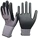 Attican Black Iron Work Gloves, Set of 2 Pairs, Large