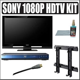 Sony Bravia S-Series KDL-52S4100 52-Inch 1080p LCD HDTV + Sony Blu-Ray Player Accessory Kit