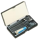 NOGA NG9200 Machinists Deburring Set INCLUDES: (1) NogaGrip 3 handle.(1) Each of holders N, S, C & D.(1) Each of blades C20, D50, N1, N2,S10, S20, S30 & S150.