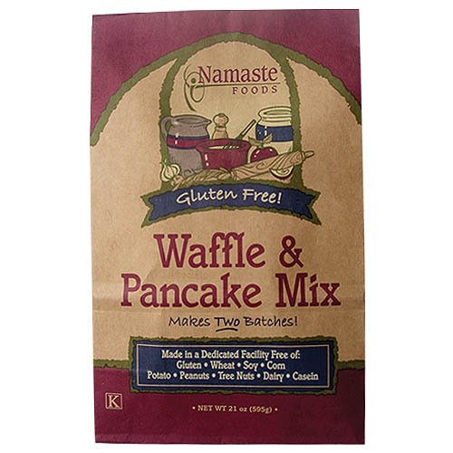 Namaste Foods, Gluten Free Waffle & Pancake Mix,  21-Ounce Bags (Pack of 6)