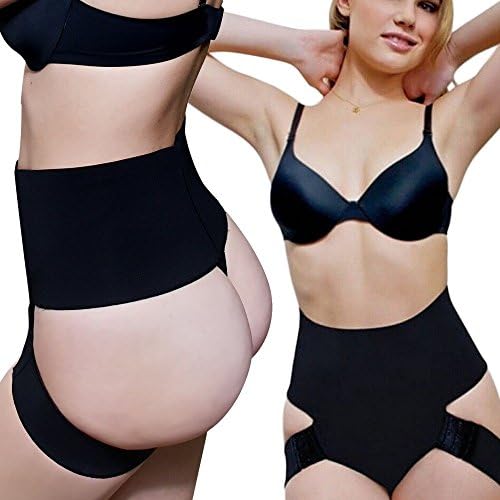 Butt Lifter Enhancer Booty Shaper Butterfly Luxury Black & Tan by Bodice Body
