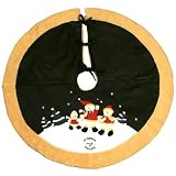 Pittsburgh Steelers Black Snowman Tree Skirt