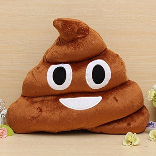 Emoji Poop Shaped Pillow Cushion Smile Face Stuffed Plush Doll Toy