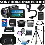 Sony HDR-CX160 High-Definition Handycam Camcorder (Black) + 16GB Professional Accessory Kit