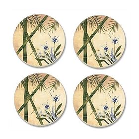 Hawaiian Essence Round Stone Coaster Set by TerraCoasters