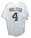 Autographed Paul Molitor Milwaukee Brewers Throwback Pinstripe Majestic Jersey