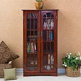 Cherry Window Pane Media Cabinet Cherry