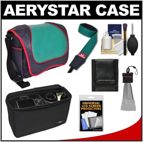 Aerystar Abidjian Digital SLR Camera Messenger Bag with Insert Bag + Camera Strap + Cleaning & Accessory Kit