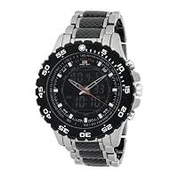 U.S. Polo Assn. Men’s US8170 Analog-Digital Black Dial Gun Metal Bracelet Watch picture