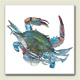 Tile Trivet 876 ~Blue Crab~ 6 inch x 6 inch [Kitchen]