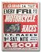 1962 Ascot Motorcycle Racing Program Poster Print