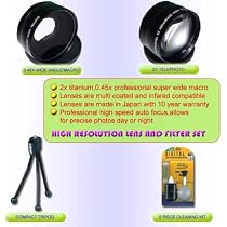 WIDE ANGLE & TELEPHOTO LENS SET FOR PANASONIC DMC-FZ30 FZ50