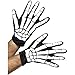 Smiffy's Men's Skeleton Print Gloves In Display Pack