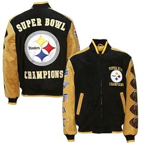 Pittsburgh Steelers Black Pig Split Suede Super Bowl Champions Commemorative Jacket