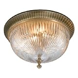 Waterford Crystal Clarion Flush Mount Antique Brass Finish