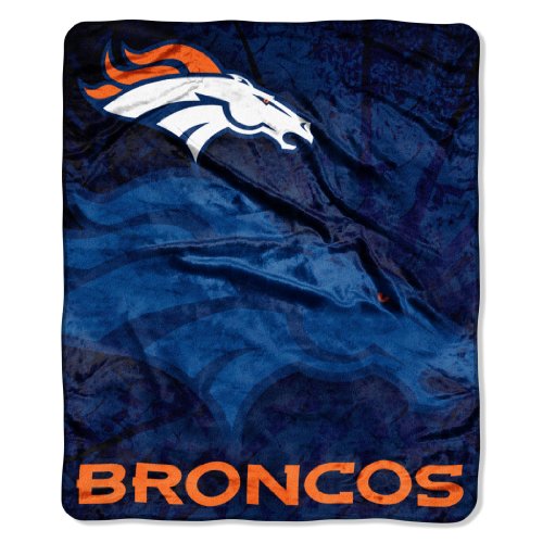 NFL Denver Broncos 50-Inch by 60-Inch Raschel Plush 