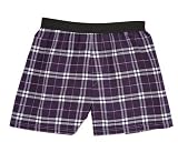 Purple White Plaid check flannel cotton boxers boxer shorts available in 8 sizes