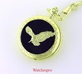 New Mens Eagle Steel Dress Pocket Watch Gold 2006