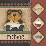 FISHING PREMIUM GRADE ROLLED CANVAS ART PRINT LISA KENNEDY 10×10