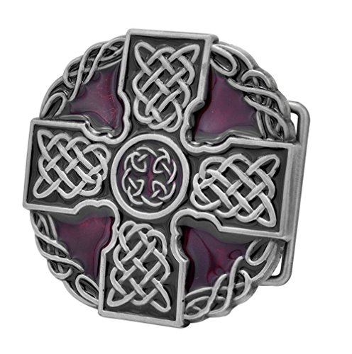 Buckle Rage Adult Unisex Celtic Iron Cross Maltese Intricate Belt Buckle Silver